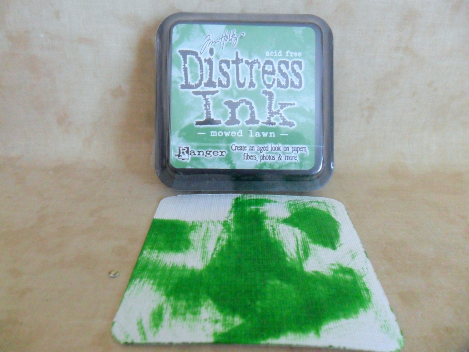 Tim Holtz Mowed Lawn Grass Green Distress Dye Ink Stamp Pad by Ranger-SALE