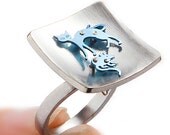 Silver cat ring, sterling silver jewelry handmade.