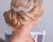 Jewell, Beaded Wedding Headpiece, Bridal Hair Piece, Hair Clip, Rhinestone Hair Piece, Rhinestone Fascinator