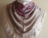 SALE triangle knitted shawl gift for her christmas valentines day gift bridal nr. 02