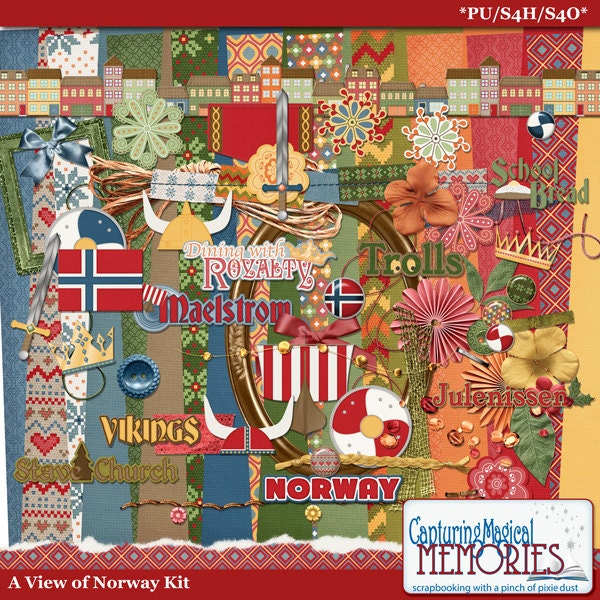 A View of Norway Digital Scrapbook Kit