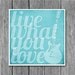 Live What You Love Guitar Inspirational Typographic Art Print