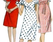 Vintage 1960's Women's Sewing Pattern Butterick 3912 Mad Men Pullover Knee Length Dress Sleeve Variations Size 10 Bust 31"