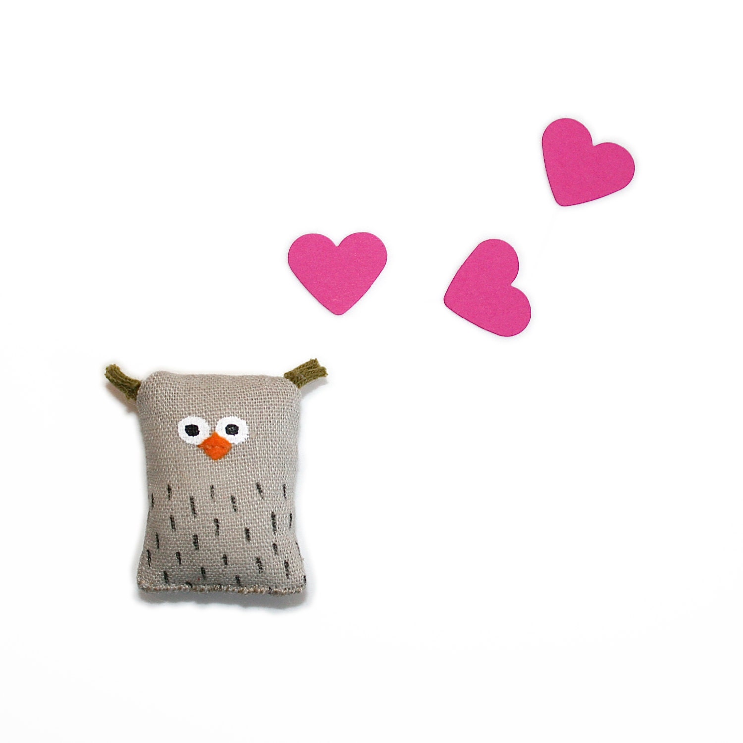 Owl Toy, Miniature Owl, Tiny Owl, Handmade Owl, Animal, Woodland Creature, Dolls and Miniatures, Soft Sculpture, Poosac