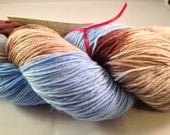 Sale, Did Someone Call the Doctor, Inspired by Doctor Who, Hand dyed Tough Love Sock Yarn