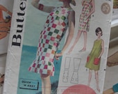 Vintage Sewing Pattern 1960s Beach Dress Bathing Suit Cover Up Mod Shift Dress