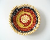 ON SALE Ring Dish Jewelry Catcher Multi Purpose Mini Basket Handmade Orange Red Yellow Black