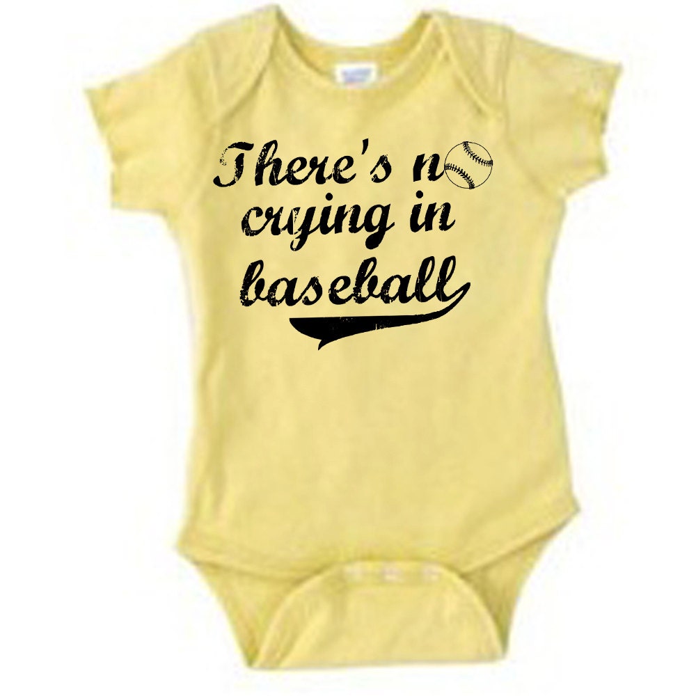 THERE'S No CRYING in BASEBALL Bodysuits, World Series, Home Run,Baby Shower,Toddler,Infant, Preemie, Newborn, Children,Party Favor, Twins