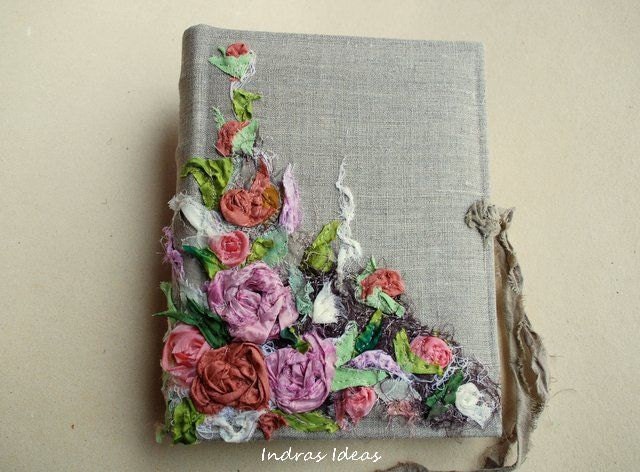 Embroidered Photo album , Wedding photo album Textile art
