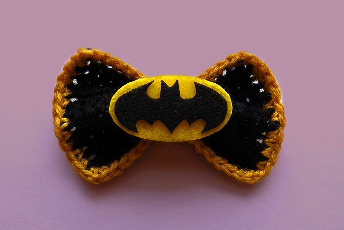 Superhero Bow Collection Batman Retro Hair Bow or Bow Tie