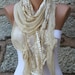 Yellow Lace Scarf Shawl Scarf - Cowl - fatwoman bridesmaid gifts