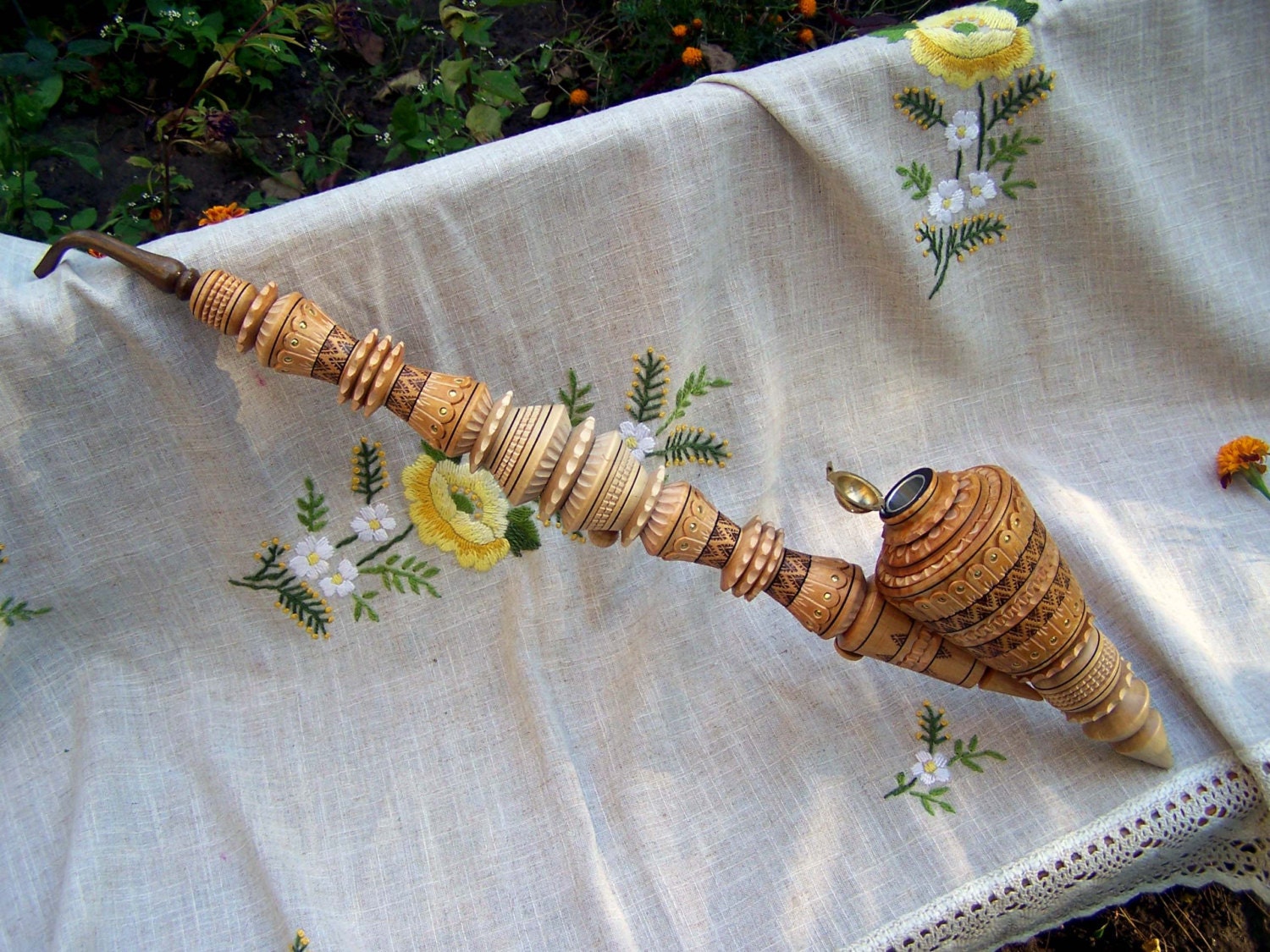 Pipe Wooden pipes Long tobacco pipe Carved Wooden pipe Tobacco smoking pipe Wood pipe Vintage style Tobacco pipes Smoking pipes carving P26