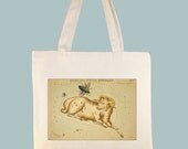 Aries Astrological Sign Vintage Star Chart Illustration 15x15 Tote -- other tote sizes available