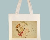 Gemini Astrological Sign Vintage Star Chart Illustration 15x15 Tote -- other tote sizes available