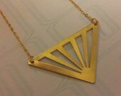 Large Triangle Necklace. free shipping.