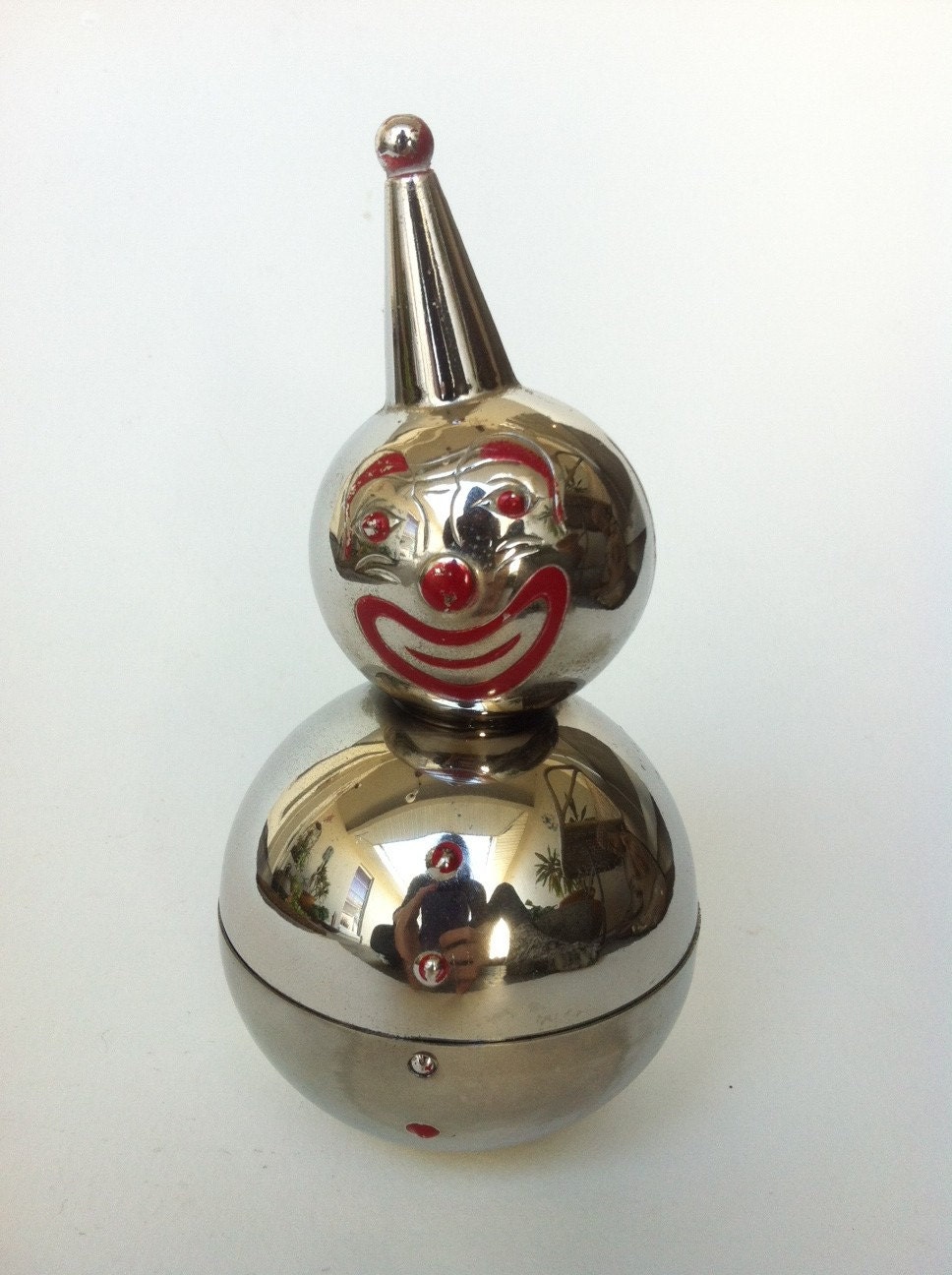 Vintage Chrome Clown Bank