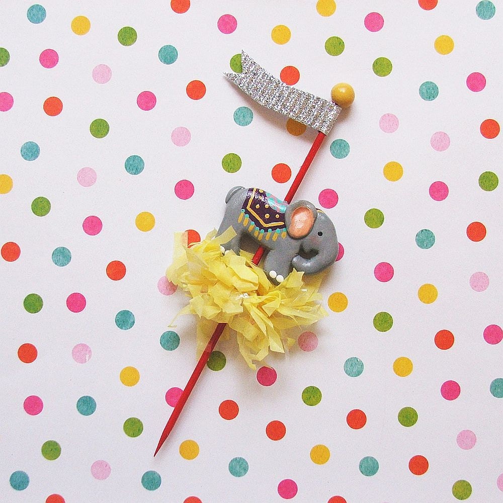 Single Elephant Cupcake Topper 2/Cake Topper Il_170x135