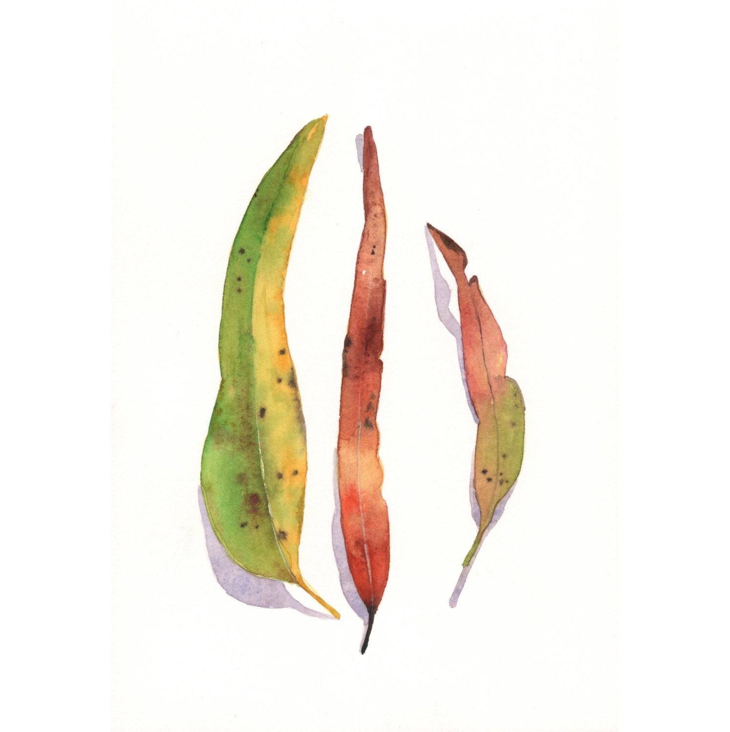 Eucalyptus Leaves Painting ORIGINAL watercolor painting A5