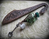 Absinthe Heart Bookmark. La Fey Vert. The Green Fairy Bookmark.