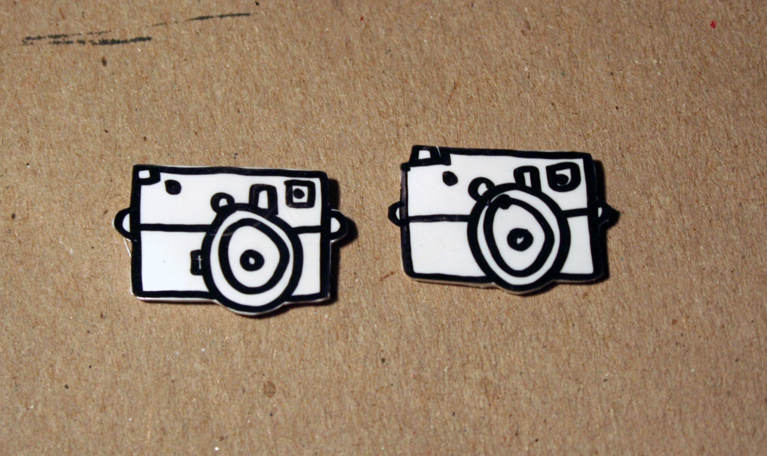 Handmade Plastic Camera Earrings