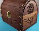 Zelda - Wooden Hyrule Treasure Chest.  Plays sound when opened.