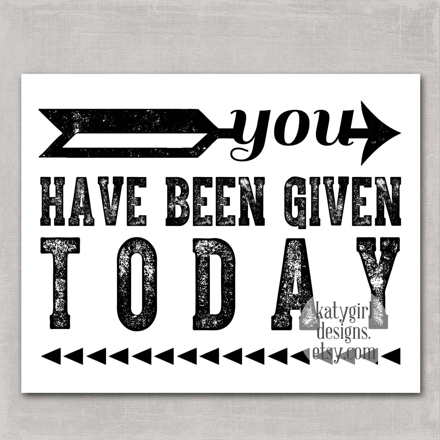 Given Today - Black and White - 8x10 print