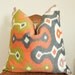 On Both Sides Pillow Cover - Decorative Pillow - Throw Pillow -  Martin Lawrence Bullard for Schumacher - Darya Ikat - 20 inch Sq - Caravan