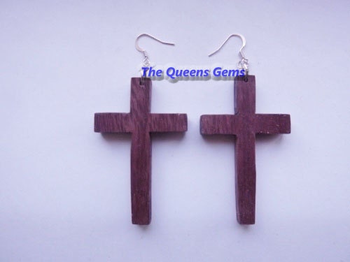 Purple Heart Wood Cross
