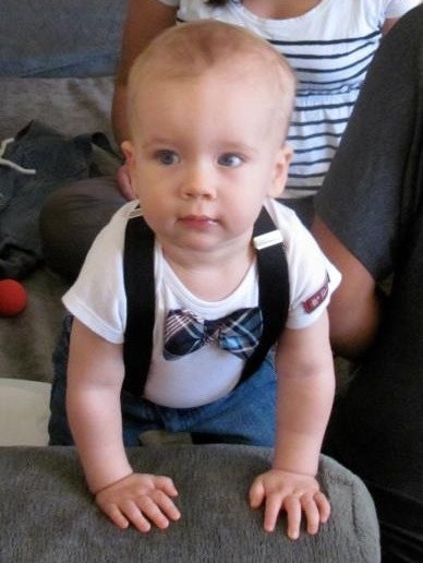 Onesie - Bodysuit for Baby Boy with Real Bow Tie Custom Order
