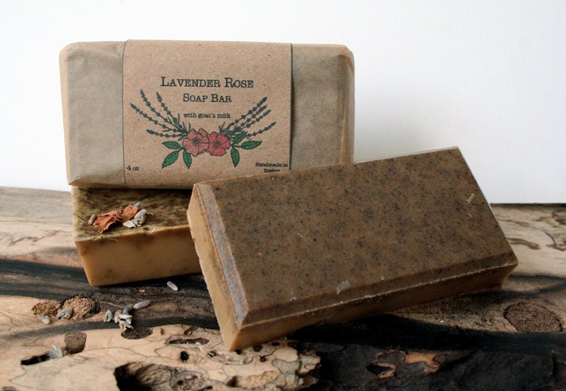 Lavender Rose Soap Bar with Goat's Milk - 4oz