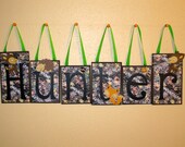 Hunting Name Blocks,Hanging Name Sign, Nursery Name,Nursery Decor,Baby Blocks,Kids Decor,Wooden Blocks,Personalized Blocks,Baby Shower
