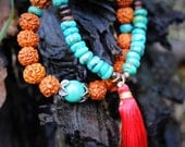Turquoise Mala Bracelet Set