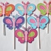 Butterfly Party CUPCAKE TOPPERS for Birthday or Baby Shower Set of 12 - Customize Your Way