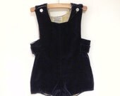 1950's I. Magnin Midnight Blue Velvet Romper