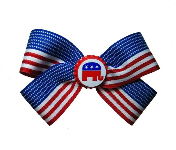 For the Littlest Republican- A GOP Hair Bow