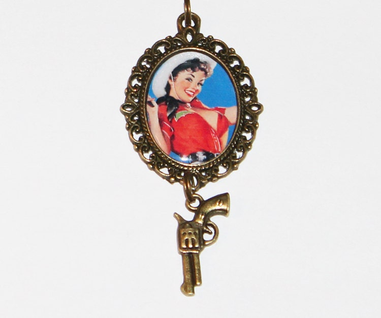 Cowgirl Pinup Necklace