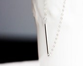 Minimal Bar Necklace Simple Stick Necklace Modern Minimalist Necklace Dainty Delicate Bar Jewelry - N280