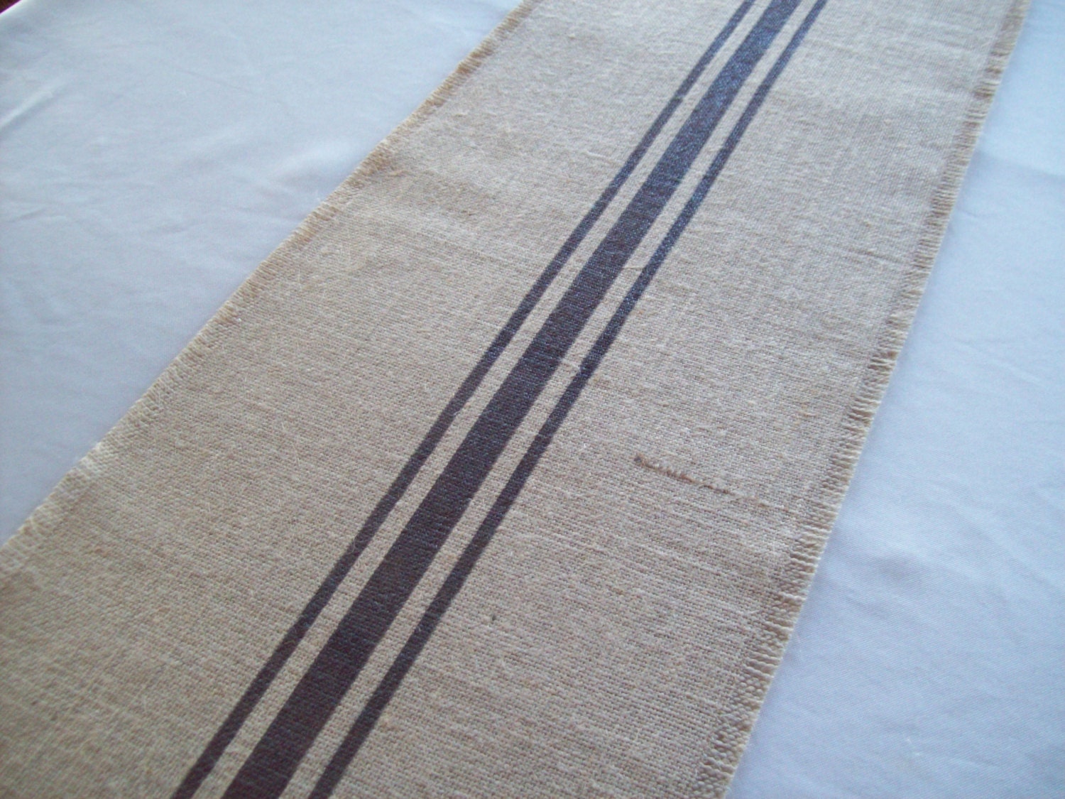 Burlap Table Runner 12 x 84 - Other Colors Available - Grain Sack Table Runner - Rustic Burlap Runner - Farmhouse Table Runner