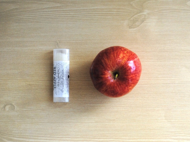Red Apple Lip Balm - Beeswax, Vitamin E, Cocoa Butter