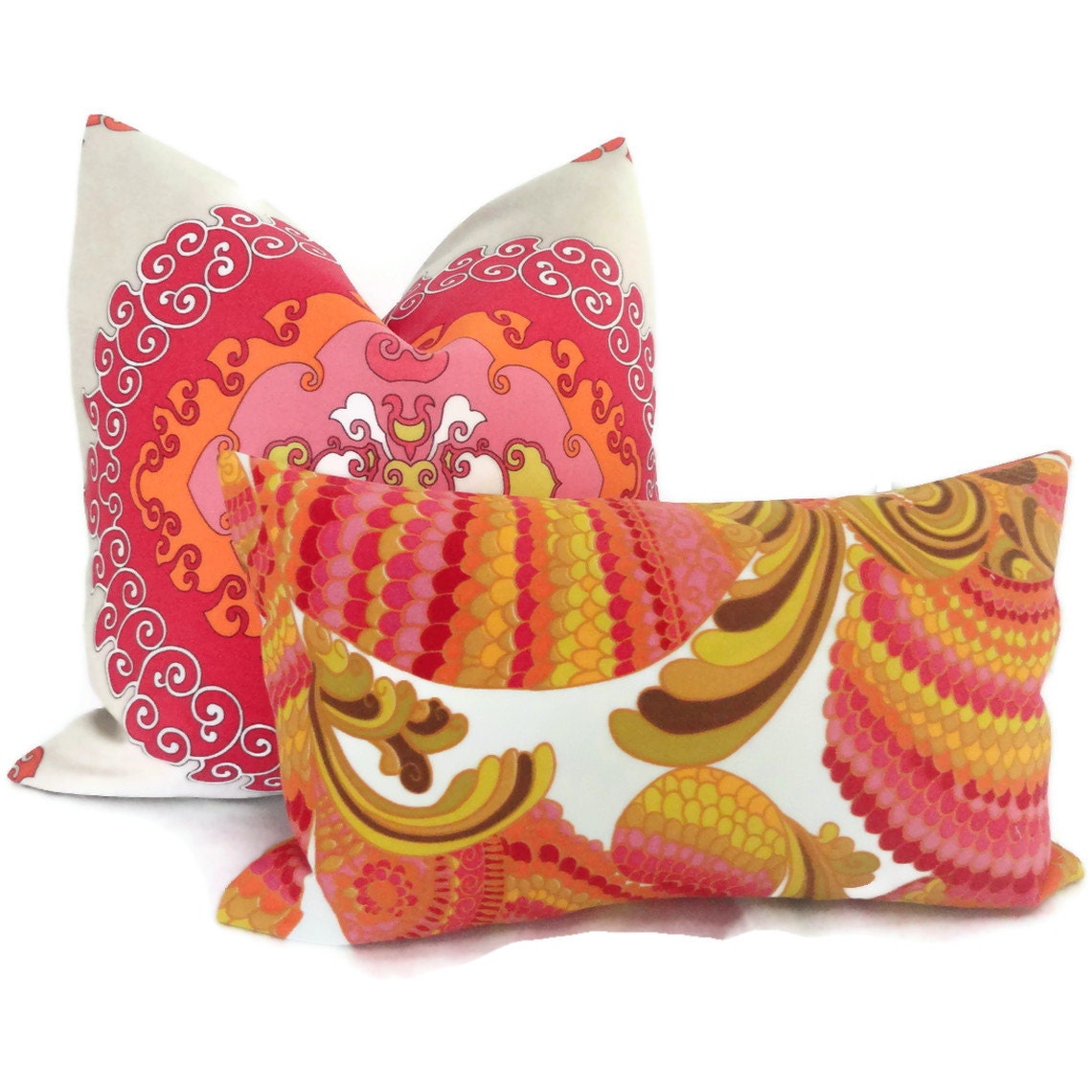 Trina Turk Pisces Punch Indoor Outdoor Decorative Pillow Cover, Schumacher, 18x18, 20x20 or 22x22