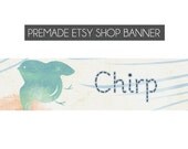 premade etsy shop banner - made to order - light yellow, flowers, pink, water, blue, river, orange,