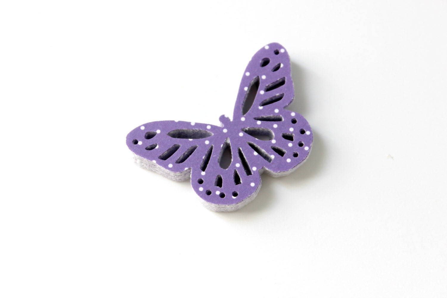 Purple Polka Dot Butterfly Die Cuts - Modern Table Decor