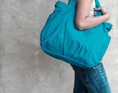 SUMMER SALE IRIS // Teal // 054 // Luckycann // Everyday Canvas Bag // Sale