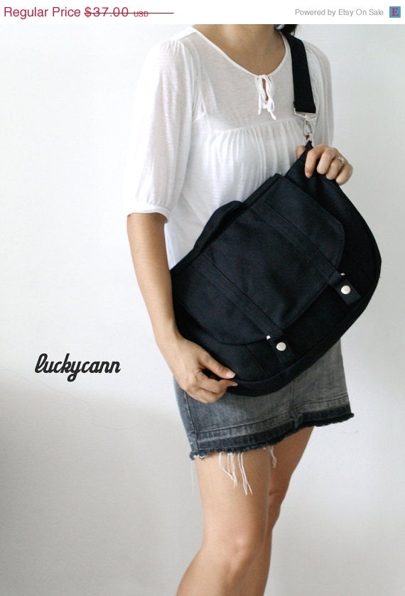 Fathers day sale VESTER // Black // 065 // Everyday Canvas Bag // Luckycann // Sale