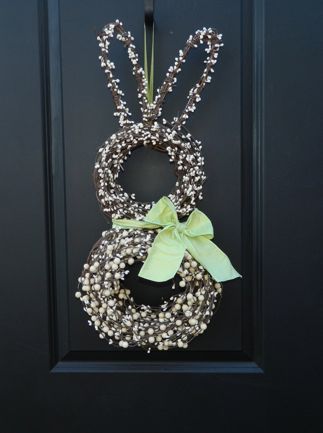 Easter Wreath - Bunny Wreath - Spring Wreath - Easter Decoration - Choose Bow Color - Last one