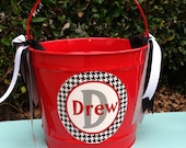 Houndstooth Personalized Easter bucket