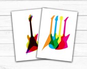 Bundle deal - two A3 abstract guitar prints