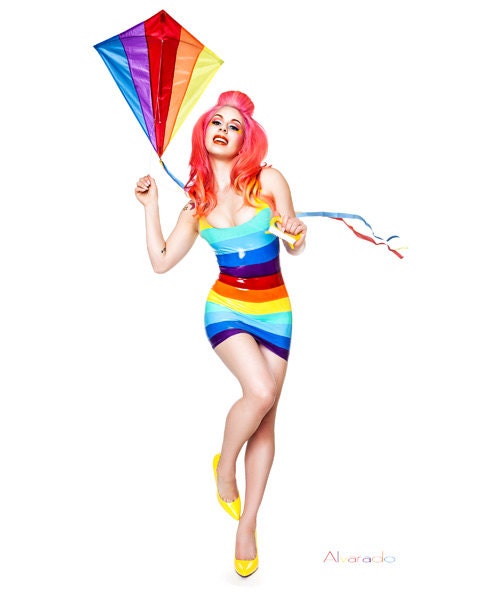 Latex Rainbow Dress