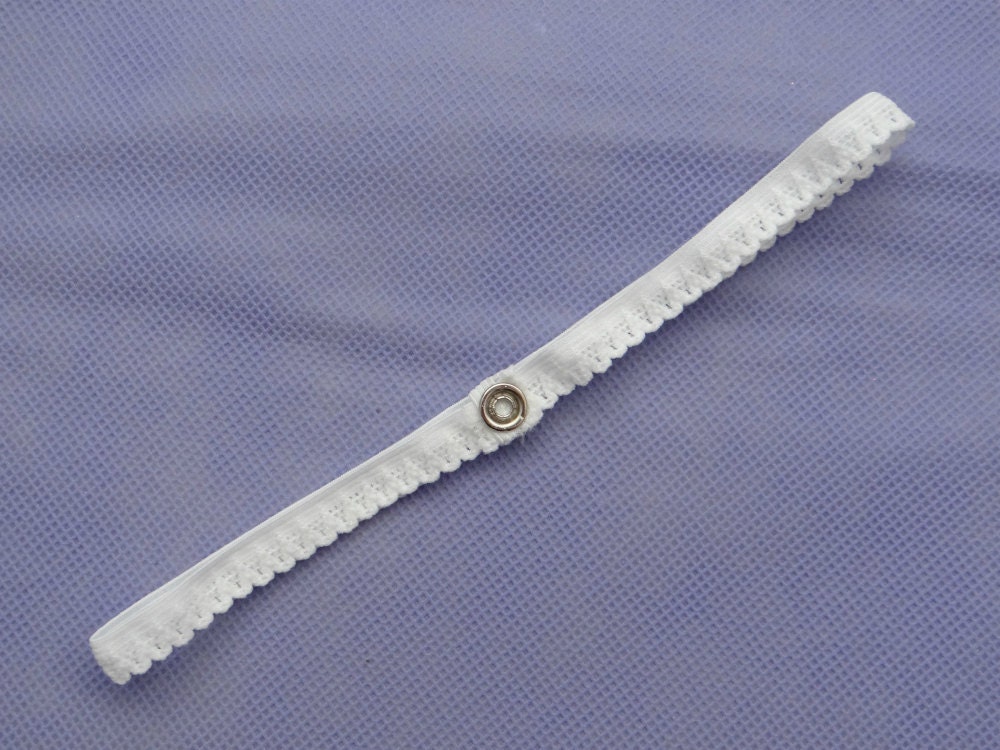 White Lace Interchangeable Single Snap-On Headband - Perfect Baby Shower Gift