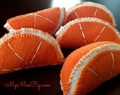 Set of Handmade Felt Oranges READY TO SHIP